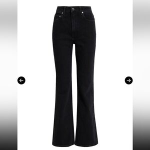 GANNI Betzy High Rise Bootcut Jeans in Black Size 25 NWT